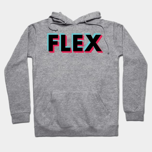 Flex Glitch Black Hoodie by BeyondTheDeck